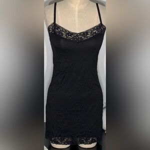🖤 New 🖤 Elegant Black Lace Trim Chemise Lingerie Size Small 🖤